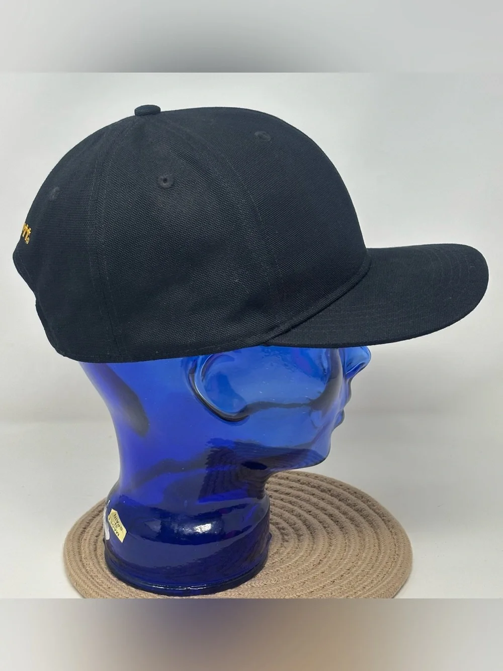 Carhartt Men's Firm Duck Flat Brim Cap Black Canvas Moisture Wicking Fastdry OS